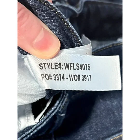 DU/ER Performance Denim Mid Rise Slim Straight in Dark Stone Women's Size 30x32 - Picture 12 of 14